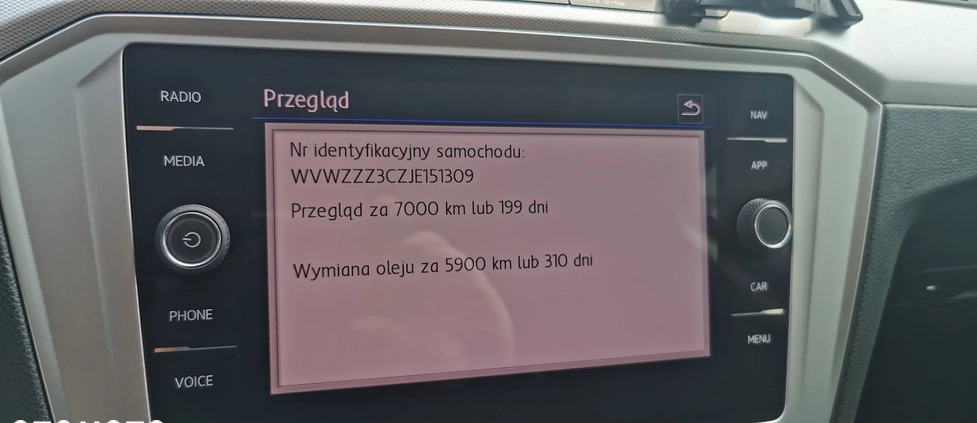 Volkswagen Passat cena 57900 przebieg: 240000, rok produkcji 2018 z Kutno małe 154